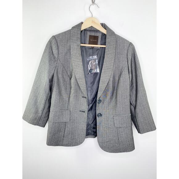 The Limited Grey Two Button Shawl Collar Blazer Jacket Women's Size Medium M NWT - Picture 1 of 8